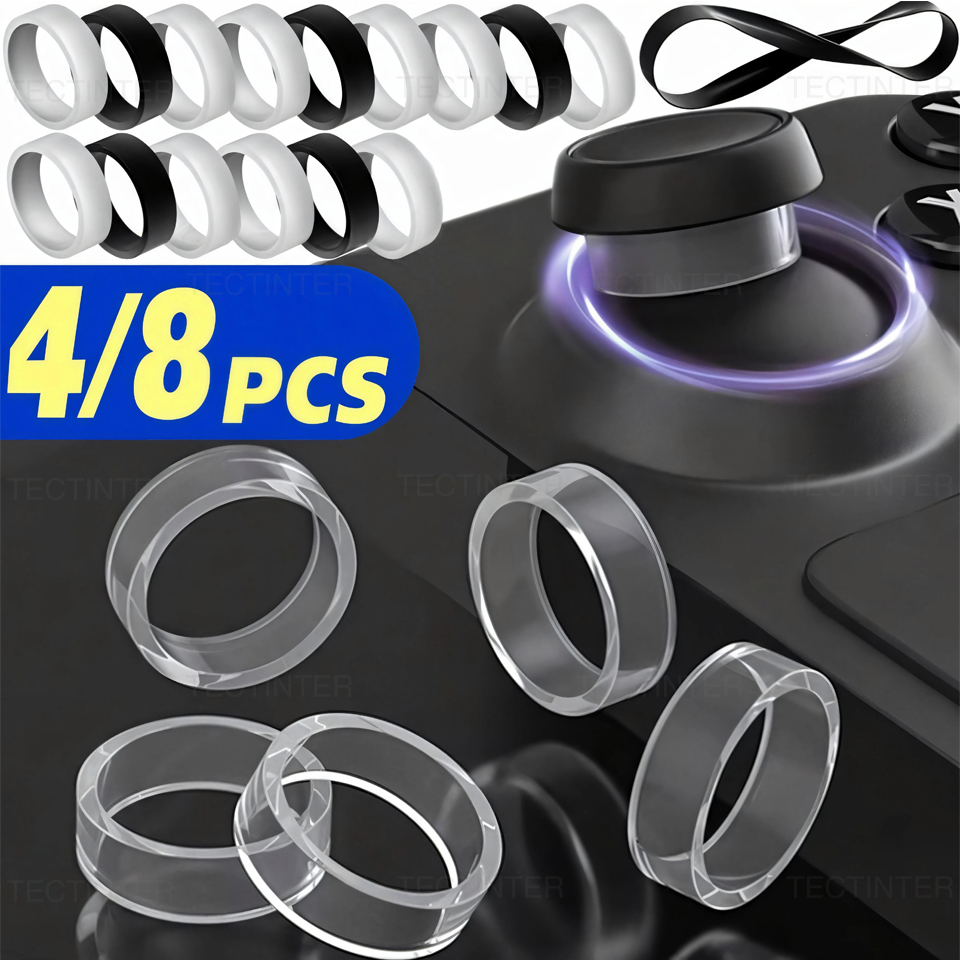 Gaming Console Design - 4/8pcs Elastic Protective Joystick Rubber Ring