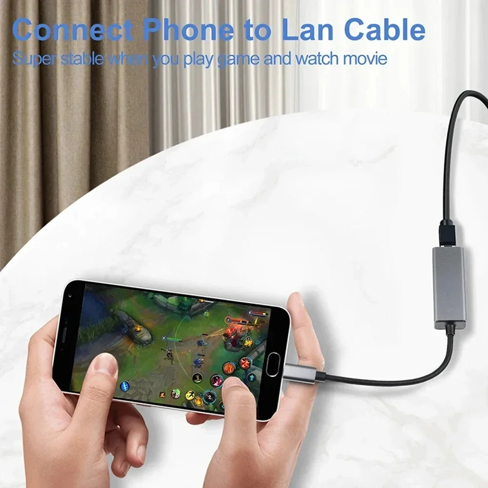 Lan Cable Gaming - 1000Mbps USB Type C Ethernet Adapter
