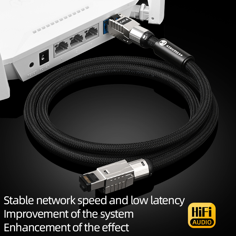 ATAUDIO CAT8 Internet Cord 40G - đánh giá và giá Lan Cable Gaming