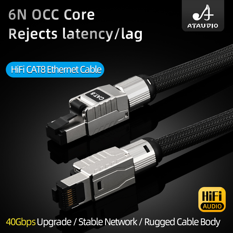 ATAUDIO CAT8 Internet Cord 40G - đánh giá và giá Lan Cable Gaming