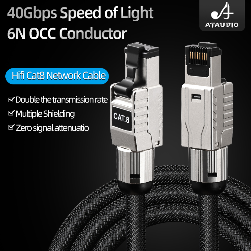 ATAUDIO CAT8 Internet Cord 40G - đánh giá và giá Lan Cable Gaming