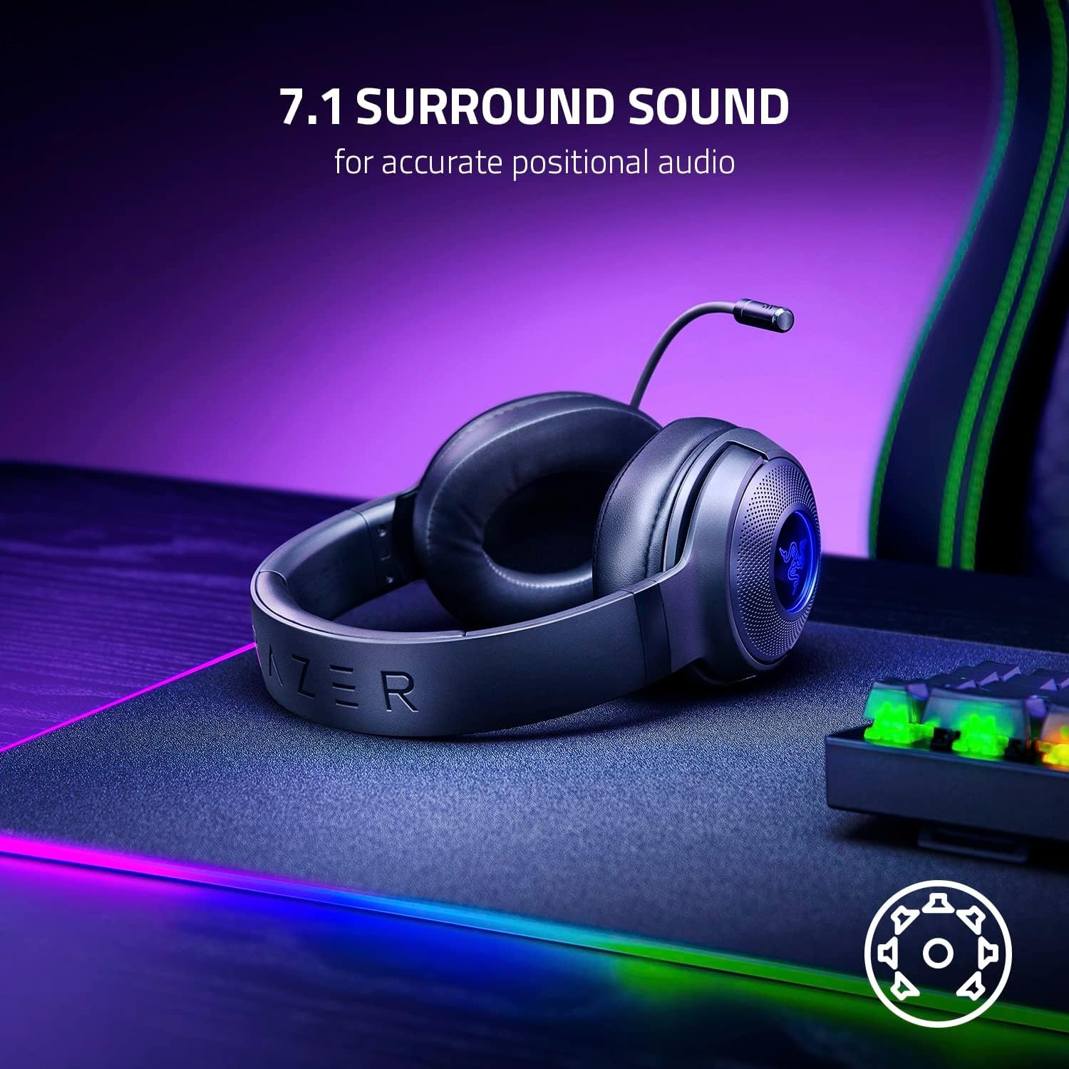 Razer Kraken V3 X Wired USB Ga - đánh giá và giá Lan Cable Gaming