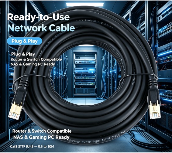 Cat8 RJ45 Ethernet Patch Cable - đánh giá và giá Lan Cable Gaming