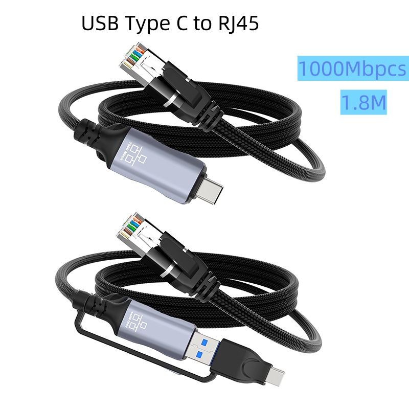 1.8M USB Type-C to RJ45 Ethern - đánh giá và giá Lan Cable Gaming