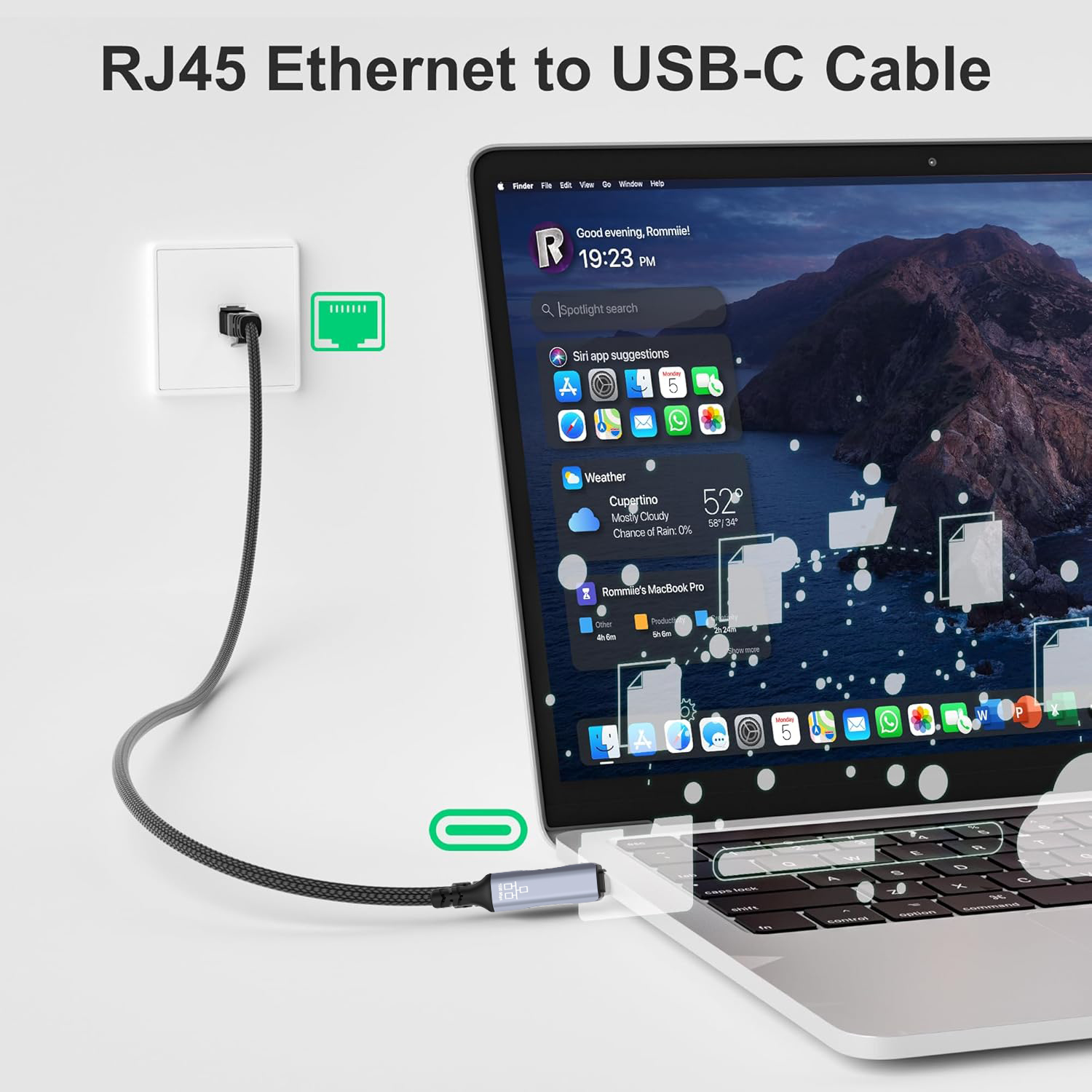 1.8M USB Type-C to RJ45 Ethern - đánh giá và giá Lan Cable Gaming