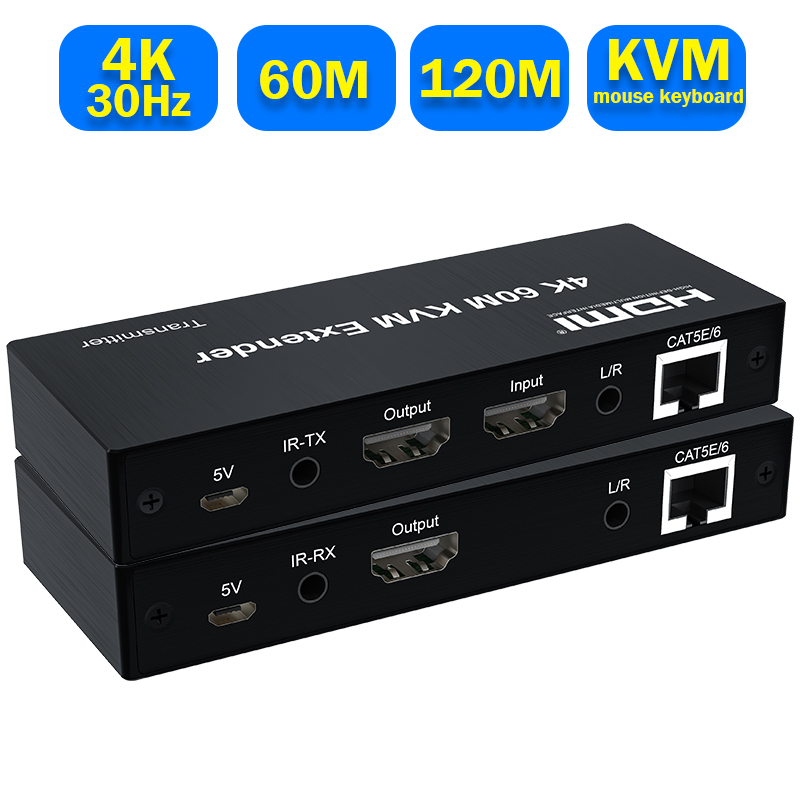 4K 120M HDMI KVM Extender 60M  - đánh giá và giá Lan Cable Gaming